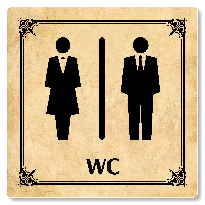 WC společné, 100x100mm, pergamen, Nebraska